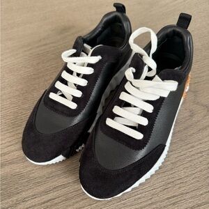 Hermes bouncing Black and White Sneakers